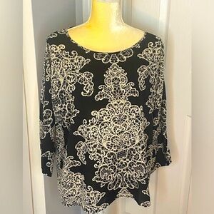 Black & White Bold Print Shirt by Lilla P